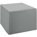 Patio Trasero Immerse Convene, Sojourn & Summon Ottoman & Side Table Outdoor Patio Furniture Cover, Gray PA2090027